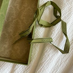 Authentic GUCCI box, ribbon and tissue paper